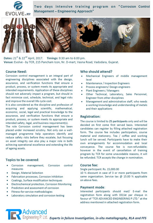 Corrosion Control Management Training