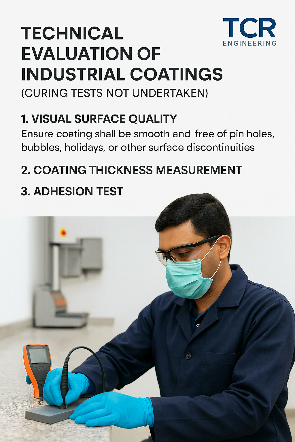 Technical Evaluation of Industrial Coatings at TCR Engineering's Advanced Materials Lab