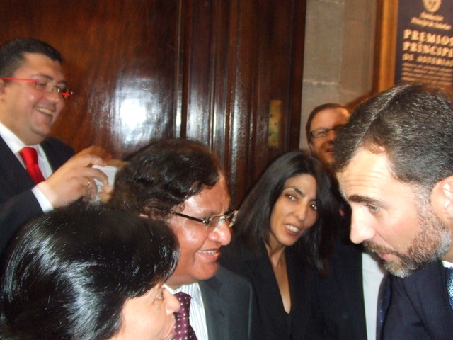 Prince of Spain meets Mr. and Mrs. V.K. Bafna in Asturias