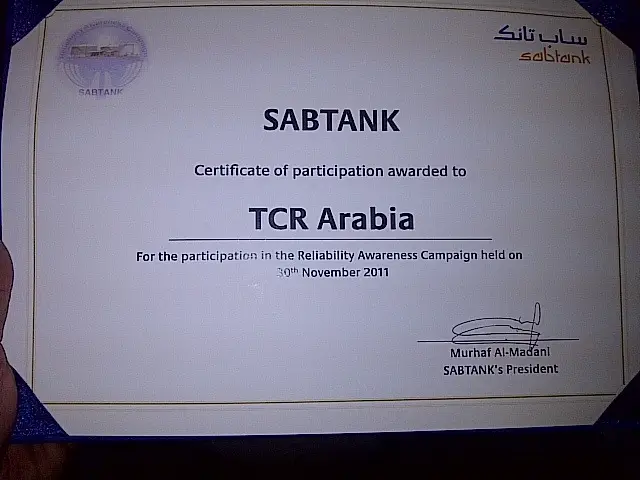 SABIC Reliability Awareness Campaign 2011