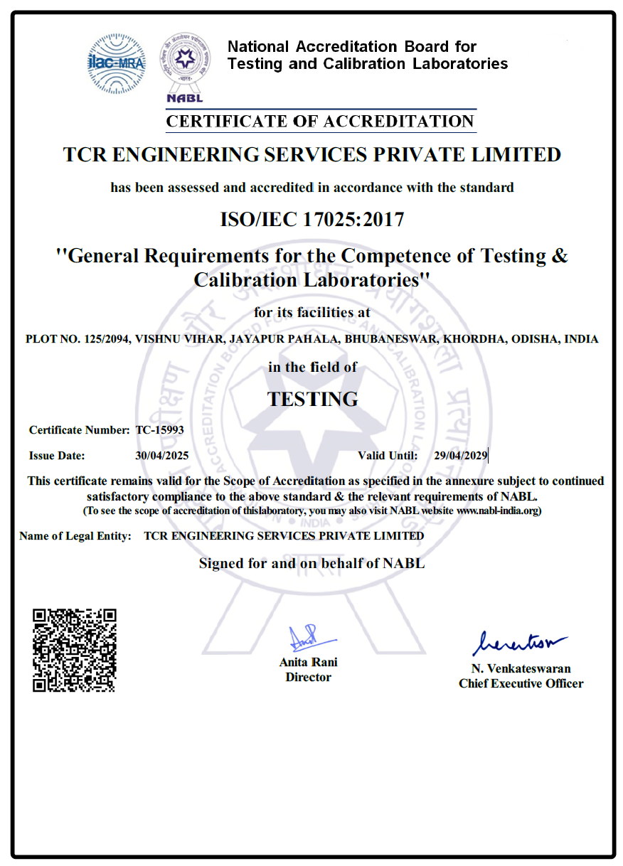TCR Engineering Expands to Eastern India with NABL-Accredited Bhubaneswar Lab