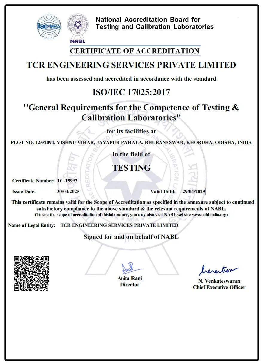 TCR Engineering Expands to Eastern India with NABL-Accredited Bhubaneswar Lab
