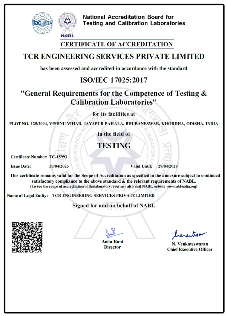 TCR Engineering Expands to Eastern India with NABL-Accredited Bhubaneswar Lab