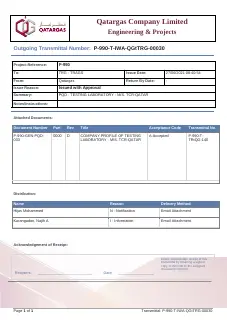 First page of Qatar Gas