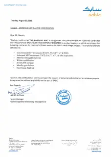First page of SABIC Approved