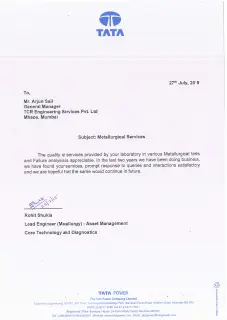 First page of Tata Power