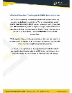 First page of TCR Accreditations Overview