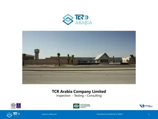 First page of TCR Arabia Capabilities Presentation 2026