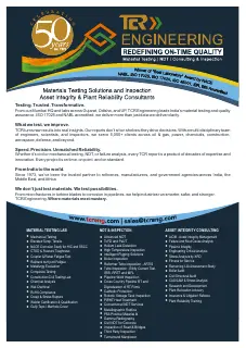 First page of TCR Flyer - Services Range