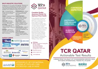 First page of TCR Qatar Brochure